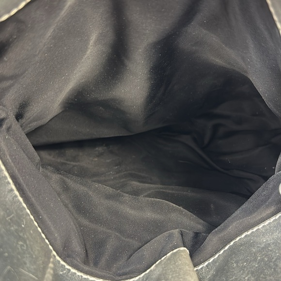 Burberry silver leather and checkered canvas shoulder handbag - Picture 11 of 16